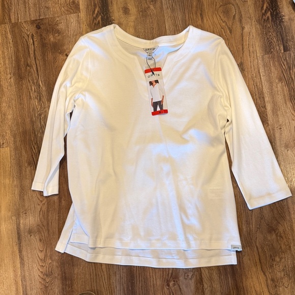 ORVIS ladies NWT white 100% cotton long sleeve top brand new medium - Picture 9 of 10